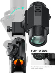 Feyachi RS-23 Red Dot Sight with M38 5X Magnifier Combo Kit, 1 x 22mm Red Dot Scope & Magnifier Built-in Flip Mount Combo feyachi Default Title Default Title-