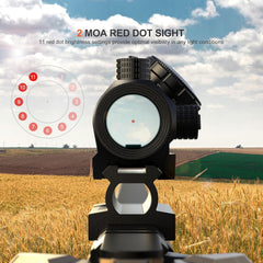 Feyachi M57 1.5X - 5X Magnifier Combo Kit with RS-23 Red Dot Sight, 1 x 22mm Red Dot Scope & Magnifier Built-in Flip Mount Combo feyachi Default Title Default Title-