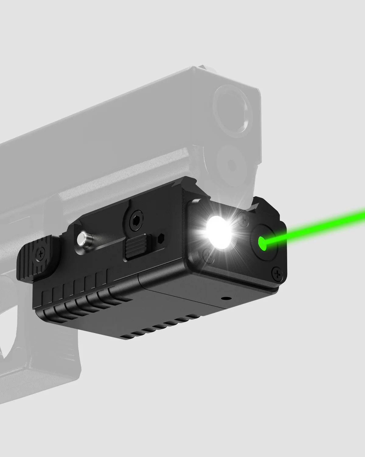 Feyachi FL-74 700Lum Green Laser Light Combo Pistol Light Gun Laser Compact Pistol Flashlight with Picatinny Rail