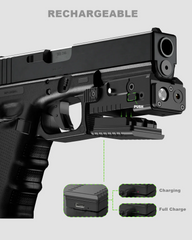 Feyachi FL-74 700Lum Green Laser Light Combo Pistol Light Gun Laser Compact Pistol Flashlight with Picatinny Rail