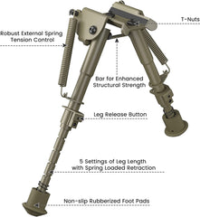 Feyachi B13-SS Bipod for Rifles - 6-9 Inch Adjustable Mlok