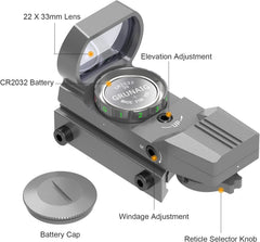 Feyachi RS-39 Reflex Sight - Adjustable Reticle Red/Green