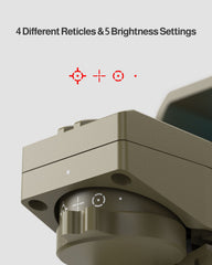 Feyachi RS61 Red Dot Reflex Sight Khaki - Co-Witness Mount