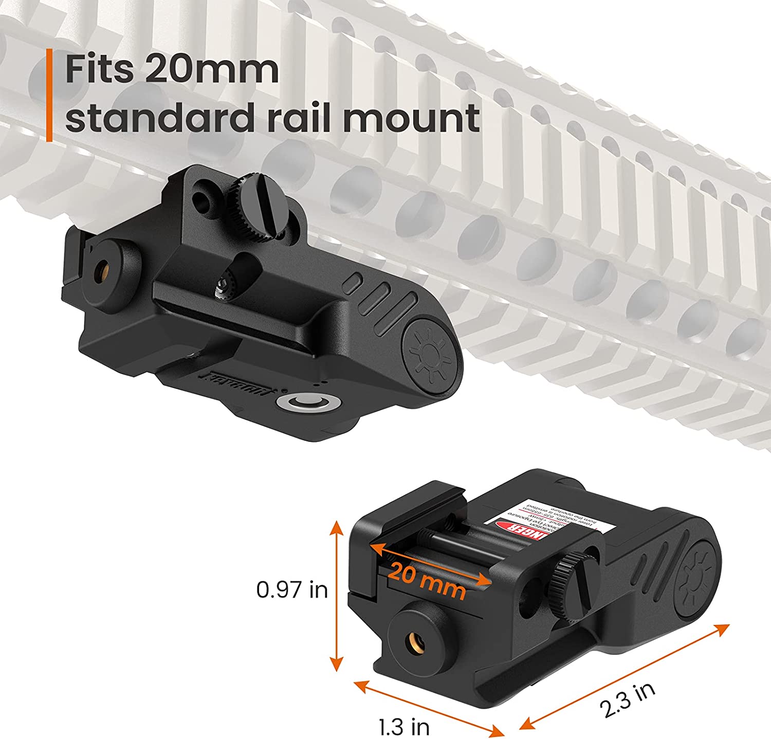 Feyachi LS32 Rechargeable Laser Sight - Red Dot for Rail