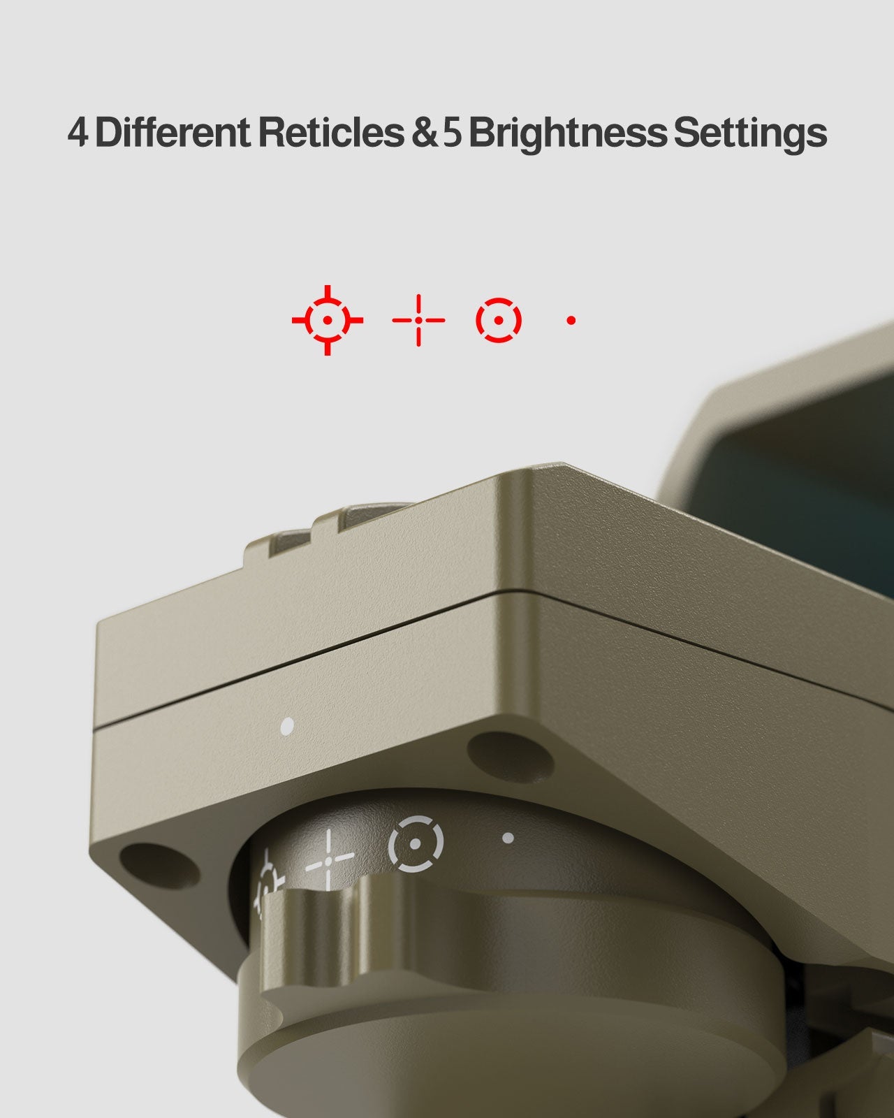 Feyachi RS61 Red Dot Reflex Sight Khaki - Co-Witness Mount